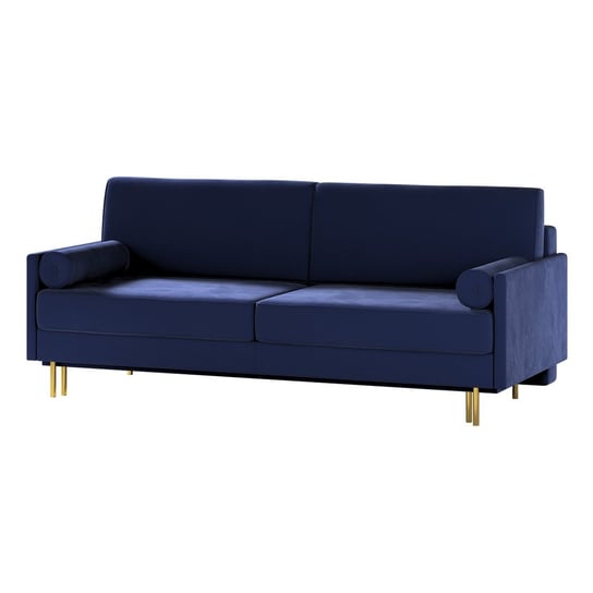 Sofa rozkładana Santana, ciemny niebieski, 212 x 96 x 87 cm, Tkaniny tapicerskie - sofy Inna marka