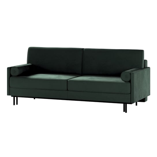 Sofa rozkładana Santana, ciemny zielony, 212 x 96 x 87 cm, Tkaniny tapicerskie - sofy Inna marka
