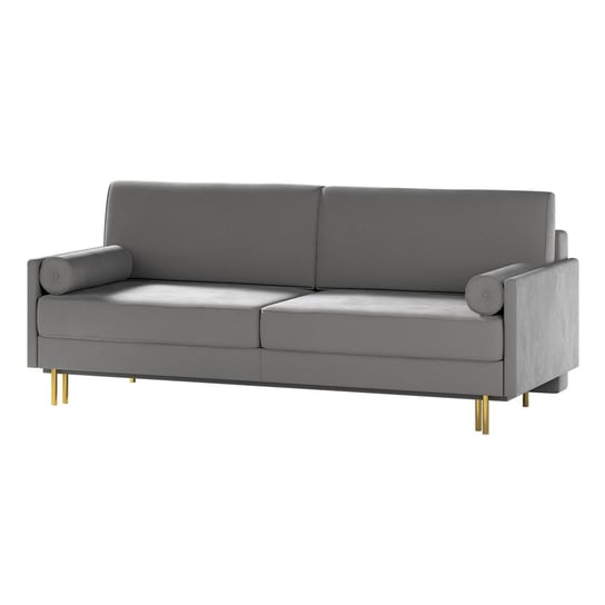 Sofa rozkładana Santana, ciepły szary, 212 x 96 x 87 cm, Tkaniny tapicerskie - sofy Inna marka