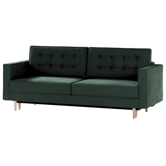 Sofa rozkładana Svein, ciemny zielony, 224 x 97 x 91 cm, Tkaniny tapicerskie - sofy Inna marka