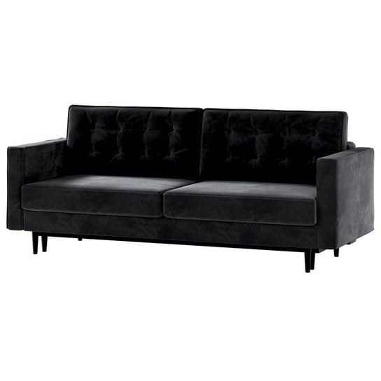 Sofa rozkładana Svein, czarny, 224 x 97 x 91 cm, Tkaniny tapicerskie - sofy Inna marka