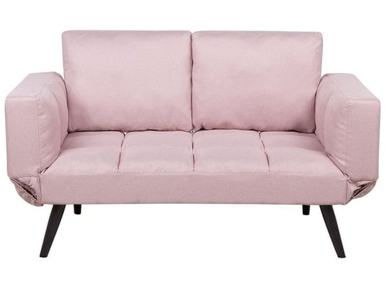 Sofa rozkładana tapicerowana BELIANI Brekke, różowa, 55x123 cm Beliani