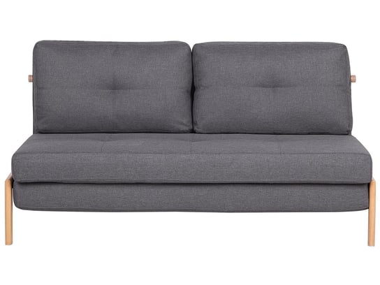Sofa rozkładana tapicerowana BELIANI Edland, szara, 55x146 cm Beliani