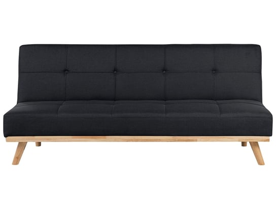 Sofa rozkładana tapicerowana BELIANI Froya, czarna, 80x183 cm Beliani
