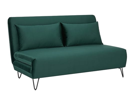 Sofa Rozkładana Zenia Velvet Zielona Funkcja Spania Welurowa Signal