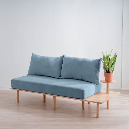 Sofa SERI 2-osobowa niebieska 180x76x75 cm HOMLA Homla
