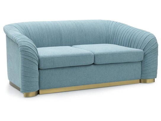 Sofa Tapicerowana 2-Osobowa Melva 2 Niebieska Glamour Signal