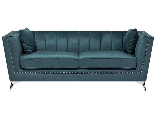 Sofa tapicerowana BELIANI Gaula, 3-osobowa, niebiesko-zielona, 77x211x80 cm Beliani