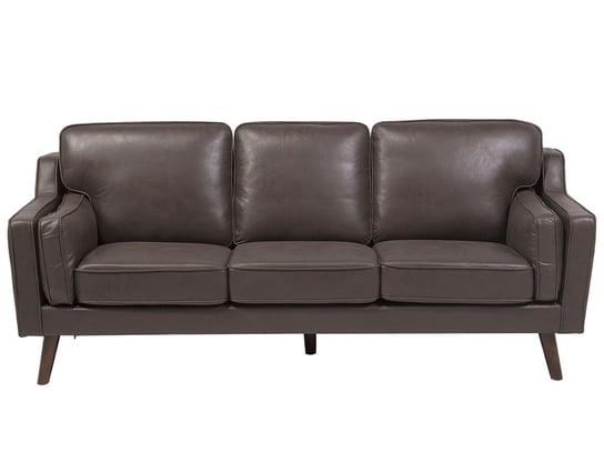 Sofa tapicerowana BELIANI Lokka, 3-osobowa, brązowa, 85x83x204 cm Beliani