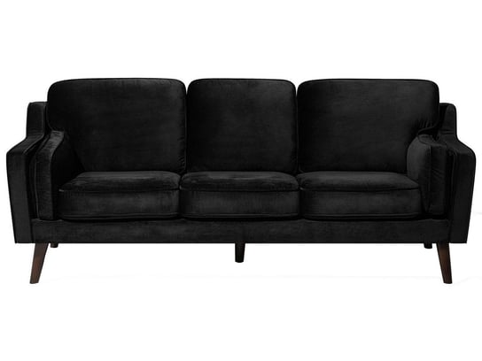 Sofa tapicerowana BELIANI Lokka, 3-osobowa, czarna, 85x204x83 cm Beliani