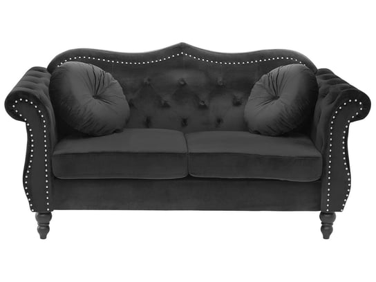 Sofa tapicerowana BELIANI Skien, 2-os., czarna, 91x165x83 cm Beliani