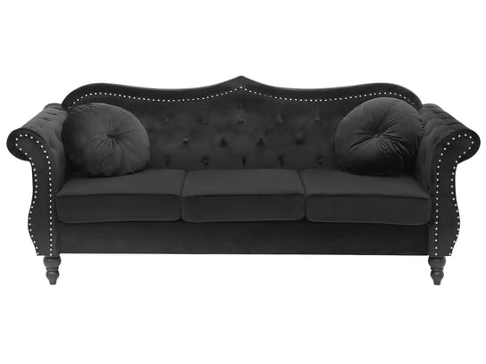 Sofa tapicerowana BELIANI Skien, 3-os., czarna, 91x200x83 cm Beliani