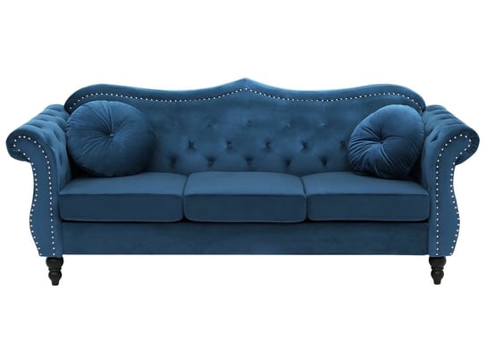 Sofa tapicerowana BELIANI Skien, 3-os., kobaltowa, 91x200x83 cm Beliani