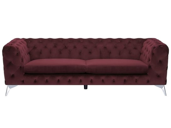 Sofa tapicerowana BELIANI Sotra, 3-osobowa, ciemnoczerwona, 70x224x85 cm Beliani