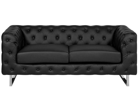 Sofa tapicerowana BELIANI Vissland, 2-os., czarna, 71x172x87 cm Beliani