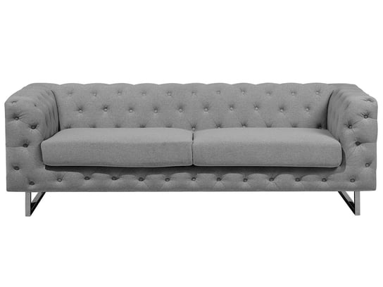 Sofa tapicerowana BELIANI Vissland, 3-osobowa, jasnoszara, 71x215x87 cm Beliani