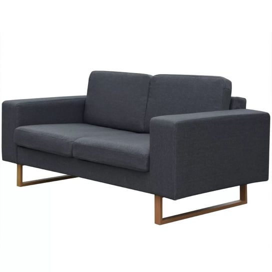 Sofa tapicerowana vidaXL, 2-osobowa, ciemnoszara, 156x82x76 cm vidaXL