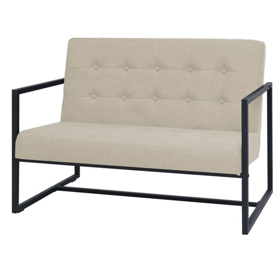 Sofa tapicerowana vidaXL, 2-osobowa, kremowa, 114x78x81 cm vidaXL