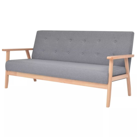 Sofa tapicerowana vidaXL, 3-osobowa, szara, 158x67x73,5 cm vidaXL