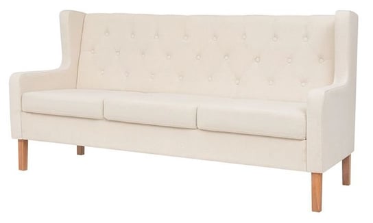 Sofa trzyosobowa ELIOR Isobel 3C, kremowobiała, 90x180x68 cm Elior
