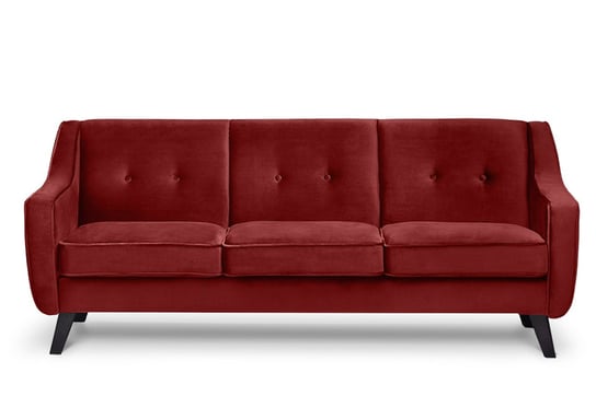 Sofa trzyosobowa KONSIMO Terso, bordowy, 206x81x89 cm Konsimo