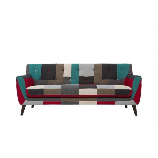 Sofa trzyosobowa LECTUS Patchwork, różnokolorowa, 73x169x78 cm Lectus