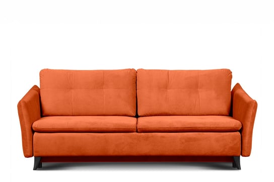 Sofa trzyosobowa w stylu klasycznym matowy welur ruda TENUS Konsimo