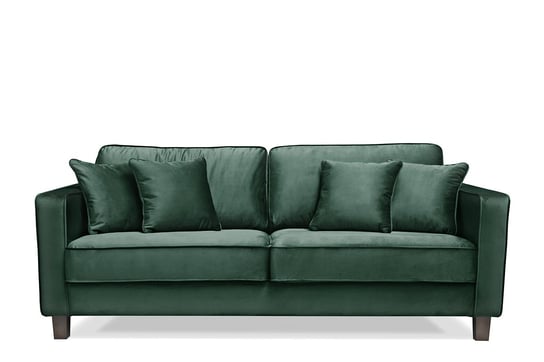 Sofa trzyosobowa z dodatkowymi poduszkami butelkowa zieleń KANO Konsimo