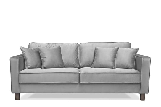 Sofa trzyosobowa z dodatkowymi poduszkami jasnoszara KANO Konsimo