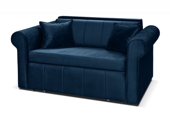 Sofa velvet glamour z dodatkowymi poduszkami granatowa LAVIO Konsimo Konsimo