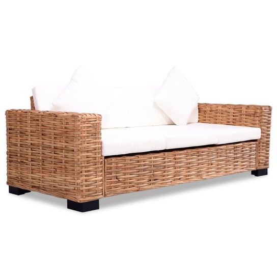 Sofa vidaXL, 3-osobowa, brązowa, 200x80x67 cm vidaXL