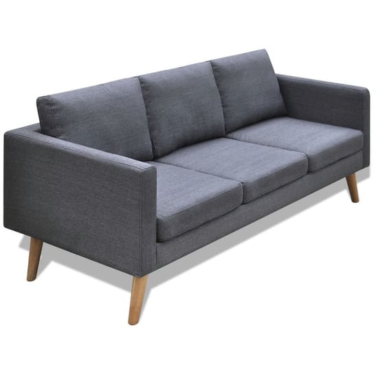 Sofa VIDAXL, 3-osobowa, szara, 168 x 70 x 73 cm vidaXL