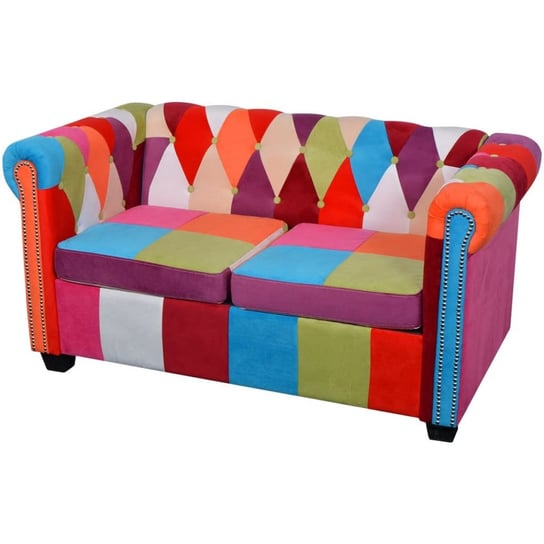 Sofa VIDAXL Chesterfield, 2-osobowa, 145,5x76x70 cm vidaXL