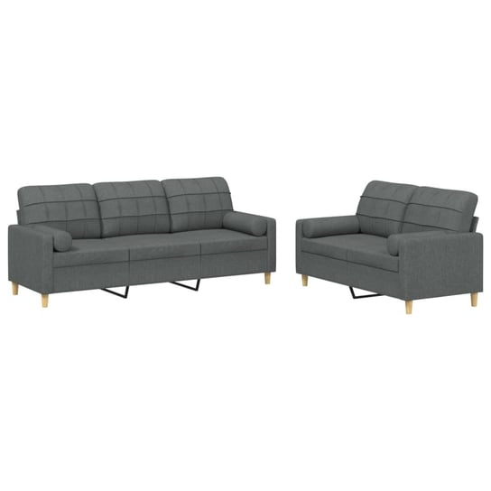 Sofa wypoczynkowa 2+3os. ciemnoszara, 138x77x80/19 Zakito Europe