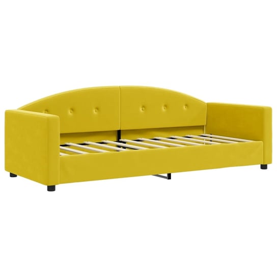 Sofa z funkcją spania 2-w-1, aksamit, żółta, 222x9 Zakito Home