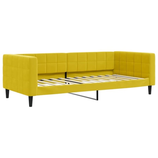 Sofa z funkcją spania 2w1, aksamit żółty, 223x100x Zakito Home