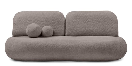 Sofa z funkcją spania brązowoszara bouclé Amalfi MIA home