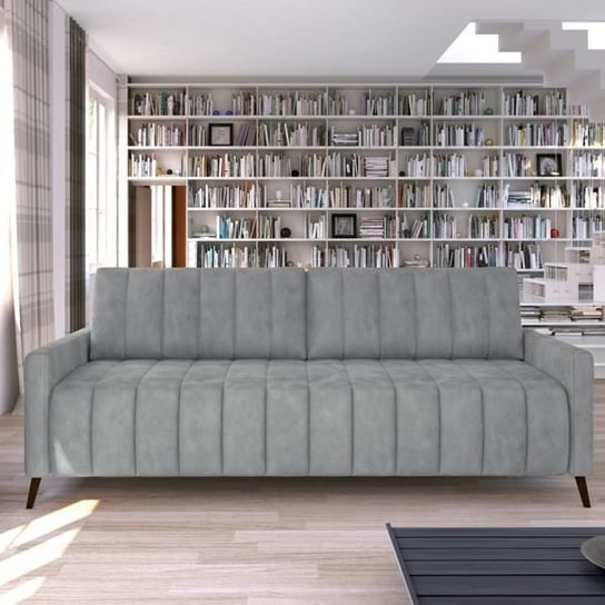 Sofa z funkcją spania i pojemnikiem WERSAL Molly, szara, 91x101x226 cm Wersal