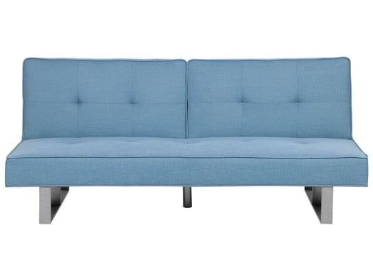 Sofa z funkcją spania tapicerowana BELIANI Dublin, niebieska, 53x190 cm Beliani
