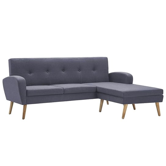 Sofa z leżanką ELIOR Anita 4Q, jasnoszara, 79x136x186 cm Elior