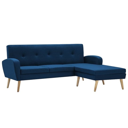 Sofa z leżanką ELIOR Anita 4Q, niebieska, 79x136x186 cm Elior