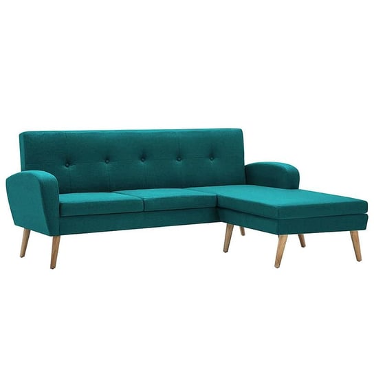 Sofa z leżanką ELIOR Anita 4Q, zielona, 79x136x186 cm Elior