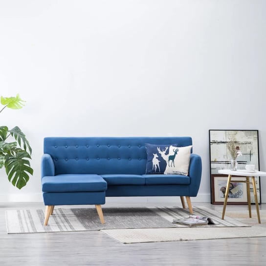 Sofa z leżanką, niebieska, 171,5 x 138 x 81,5 cm vidaXL