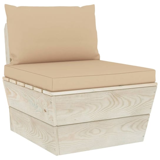 Sofa z palet VIDAXL, beżowa, 65x60x60 cm vidaXL