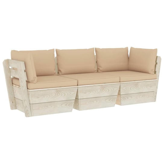 Sofa z palet VIDAXL, brązowo-beżowa, 180x60x65 cm vidaXL