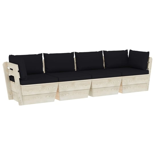 Sofa z palet VIDAXL, brązowo-czarna, 240x60x65 cm vidaXL