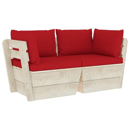 Sofa z palet VIDAXL, brązowo-czerwona, 120x60x65 cm vidaXL