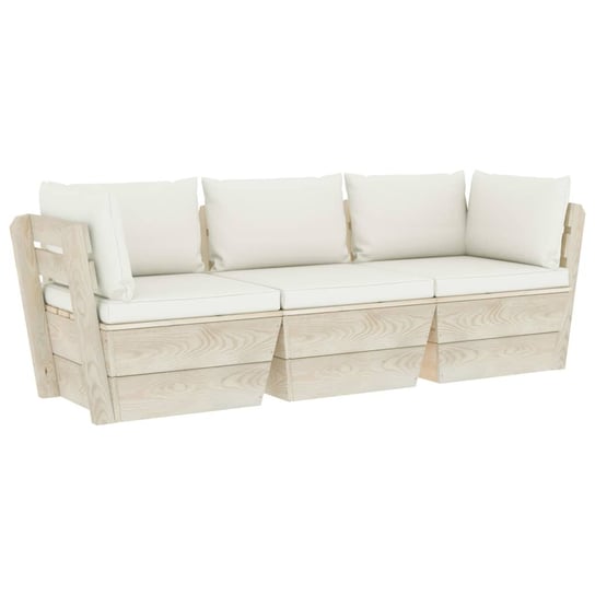 Sofa z palet VIDAXL, brązowo-kremowa, 180x60x65 cm vidaXL