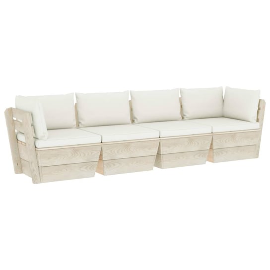 Sofa z palet VIDAXL, brązowo-kremowa, 240x60x65 cm vidaXL