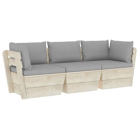 Sofa z palet VIDAXL, brązowo-szara, 180x60x65 cm vidaXL
